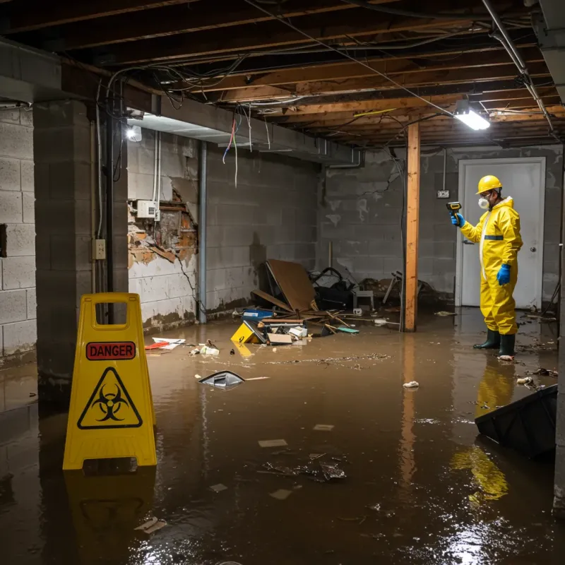Flooded Basement Electrical Hazard in Garrett Park, MD Property